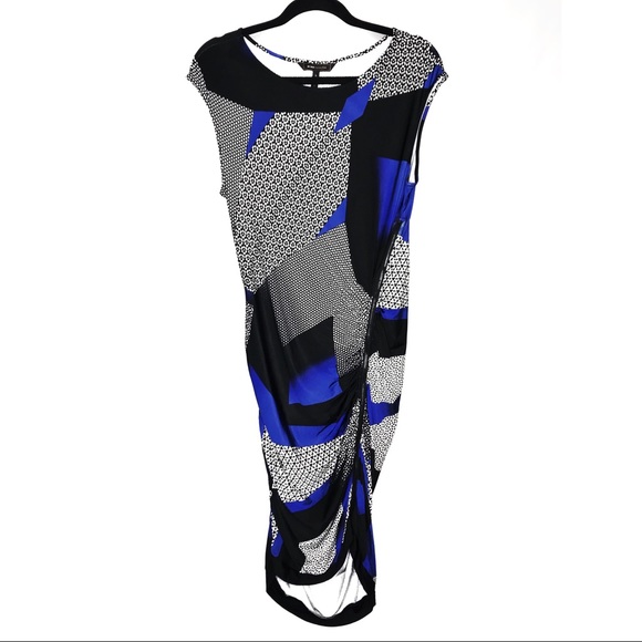 BCBGmaxazria Bodycon Dress || Blue Multi - Picture 3 of 6